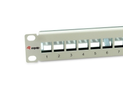 Equip 10 Patchpanel 12xKeystones FTP 1U RAL7035