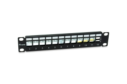 Equip 10 Patchpanel 12xKeystones FTP 1U RAL9005