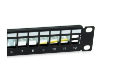 Equip 10 Patchpanel 12xKeystones FTP 1U RAL9005