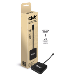 Club3D MST-Hub USB 3.2 Typ C > 2x HDMI 4K60Hz +100W PD St/Bu retail