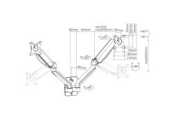 Equip Wandhalterung 17-32/2TFT 180°GF 2Gelenke 9Kg sw lite Retail
