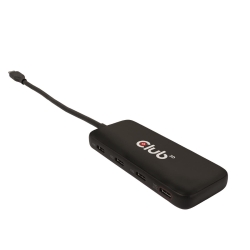 Club3D USB-Hub Typ C > 4x USB Typ C 10Gbps + 100W PD St/Bu retail