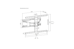 Equip Wandhalterung 43-90/1TFT Slim/V.b 1Gelenk 50Kg sw retail