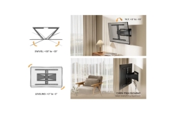 Equip Wandhalterung 43-90/1TFT Slim/V.b 1Gelenk 50Kg sw retail