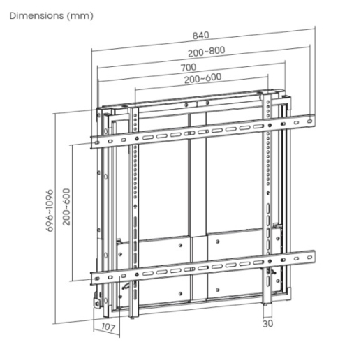 Equip Wandhalterung 60-100/1TFT Up-Down 1Gelenk 90Kg sw retail