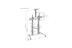 Equip Bodenstandhalter 60-100/1TFT 100kg ECO/Ultralarge gr lite Retail