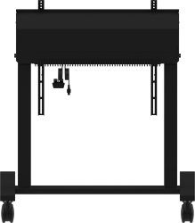 IIYAMA Floor lift on wheels max. 120KG MD-CAR2031-B1...