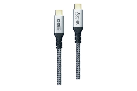 2GO Datenkabel USB-C 3.2 100W PD 120cm grau