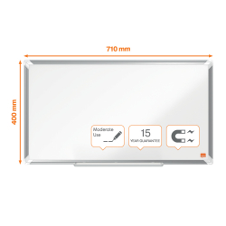 Whiteboardtafel Premium Plus NanoClean™ - 71 x 40...