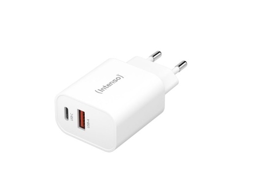 Intenso Power Adapter 1x USB-A/1x USB-C 30W White