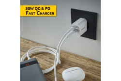 Intenso Power Adapter 1x USB-A/1x USB-C 30W White