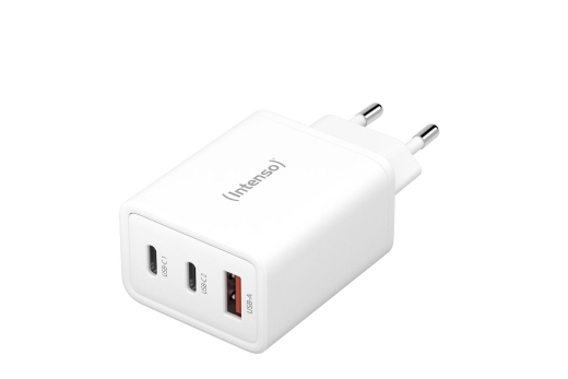 Intenso Power Adapter 1x USB-A/2x USB-C 65W GaN White