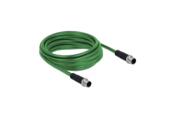 DELOCK Netzwerkkabel M12 4 Pin D-kodiert ST zu ST TPU 5 m