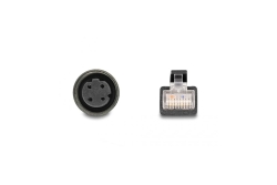 DELOCK M12 Adapterkabel D-kodiert 4 Pin BU zu RJ45,ST 50 cm