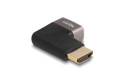 DELOCK HDMI Adapter St zu Bu 90°rechts gewinkelt grau Metall