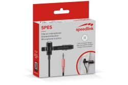 Speedlink Mikrofon SPES, zum Anstecken, Metalclip, schwarz retail