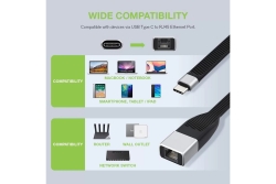 Techly Flexibler Adapter Typ C auf RJ45