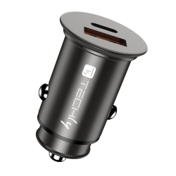 Techly Autoladegerät 5V 2p USB A USBC 38W