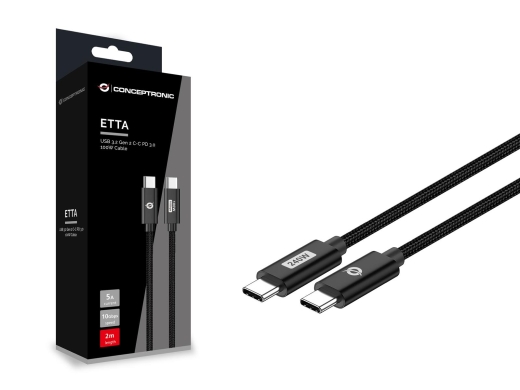 CONCEPTRONIC Kabel USB-C3.1->C 240W/QC 480Mbs 1.20m sw
