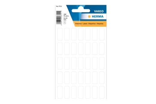 HERMA Vielzwecketiketten 8 x 20mm weiß zur Handbestrifung