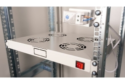 Equip 19 Lüfter für Serverschränke/4xLüfter 1U RAL7035
