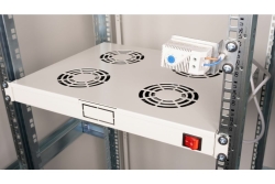 Equip 19 Lüfter für Serverschränke/4xLüfter 1U RAL7035