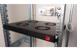 Equip 19 Lüfter für Serverschränke/4xLüfter 1U RAL9005