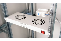 Equip 19 Lüfter für Serverschränke/2xLüfter 1U RAL7035