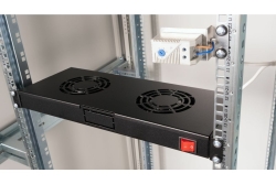 Equip 19 Lüfter für Serverschränke/2xLüfter 1U RAL9005