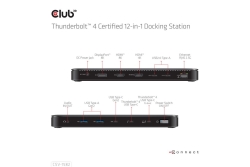 Club3D Thunderbolt4 12-in-1 Dockingstation 3 Displays St/Bu retail
