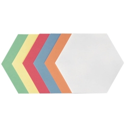 Moderationskarte - Wabe, 190 x 165 mm, sortiert, 250...