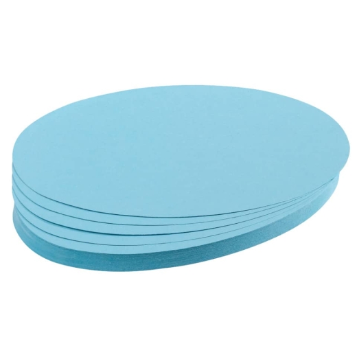 Moderationskarte - Oval, 190 x 110 mm, hellblau, 500 Stück