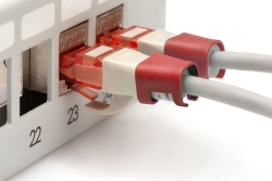 DIGITUS Farbclips für Patchkabel RJ45 100 Stück rot
