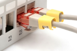DIGITUS Farbclips für Patchkabel RJ45 100 Stück gelb