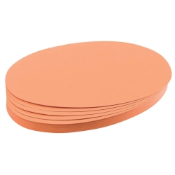 Moderationskarte - Oval, 190 x 110 mm, orange, 500...