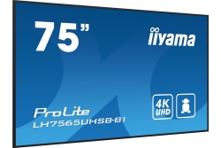 IIYAMA 189.0cm(75) LH7565UHSB-B1 16:9 2xHDMI+DP+2xUSB IPS retail (Speditionsversand)